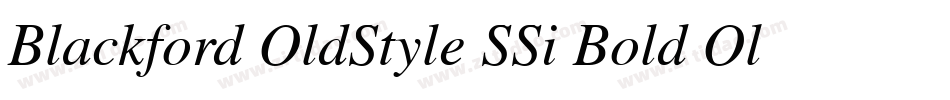 Blackford OldStyle SSi Bold Old Style Figures字体转换